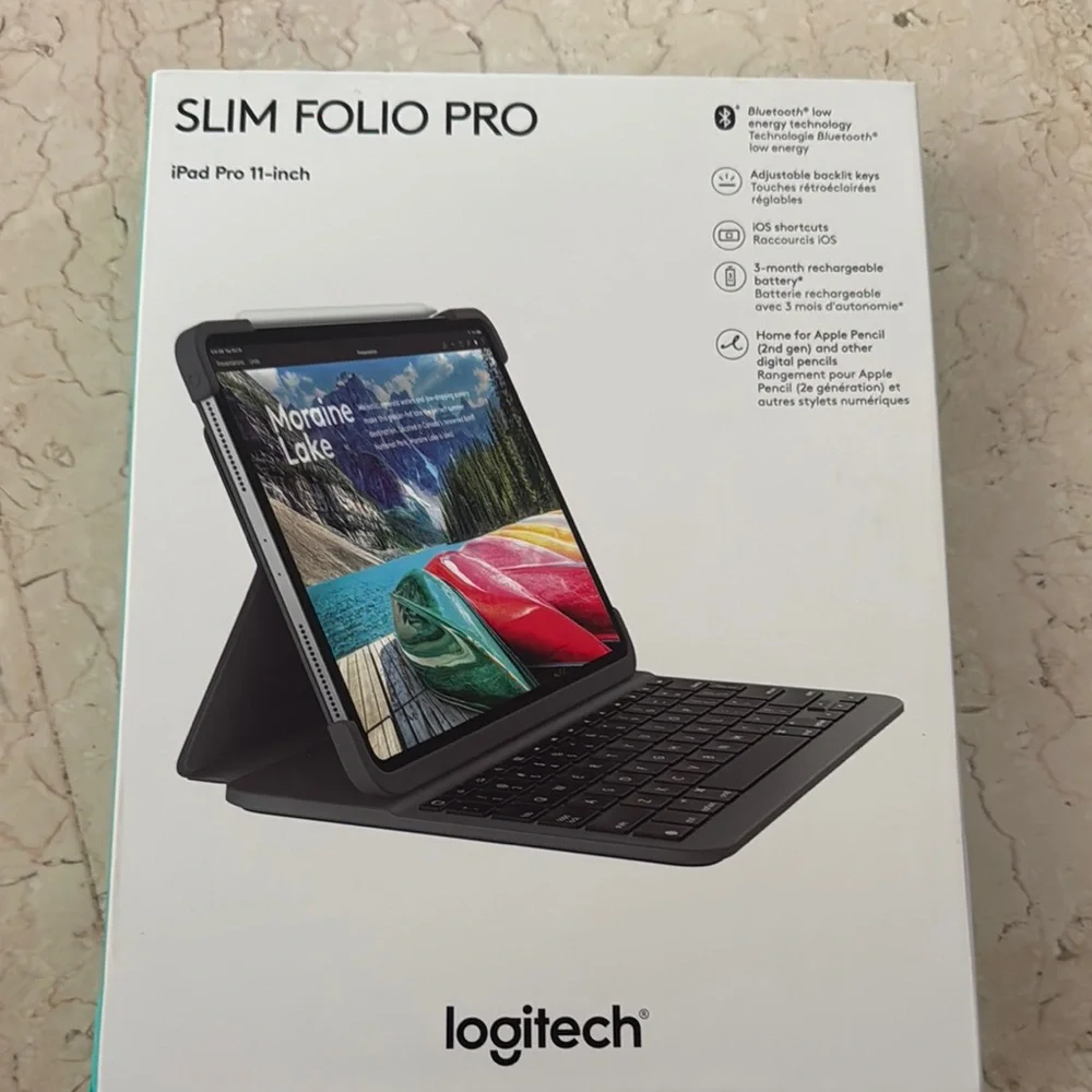 Logitech Slim Folio Pro for iPad Pro 11-inch - Black